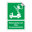 Notausgang nur über Feuerwehrleiter