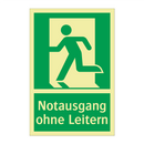 Notausgang ohne Leitern
