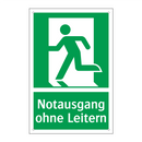 Notausgang ohne Leitern
