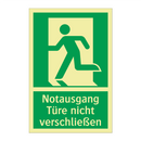 Notausgang Türe nicht verschließen