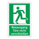 Notausgang Türe nicht verschließen