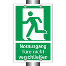 Notausgang Türe nicht verschließen