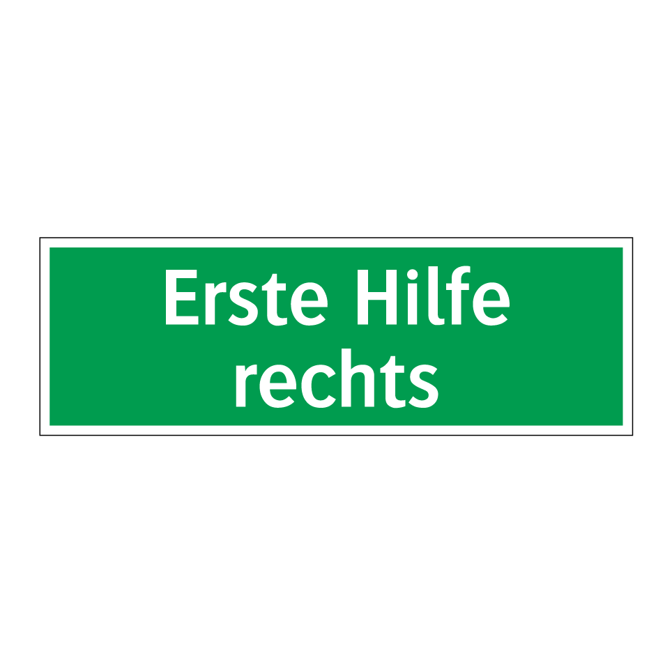 Kauf Erste Hilfe rechts schild | SignOnline | DE-E103