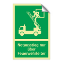 Notausstieg nur über Feuerwehrleiter