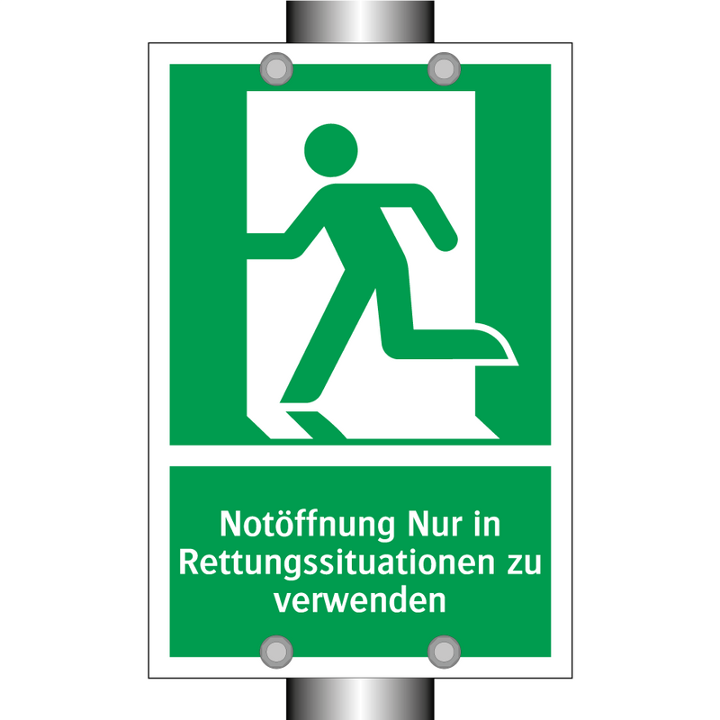 Notöffnung Nur in Rettungssituationen zu verwenden