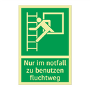Nur im notfall zu benutzen fluchtweg