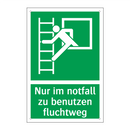 Nur im notfall zu benutzen fluchtweg