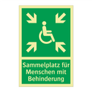 Sammelplatz für Menschen mit Behinderung