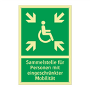 Sammelstelle für Personen mit eingeschränkter Mobilität