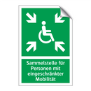 Sammelstelle für Personen mit eingeschränkter Mobilität