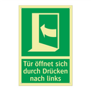 Tür öffnet sich durch Drücken nach links