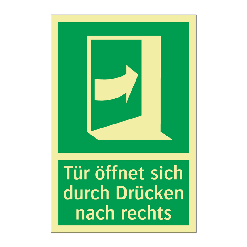 Tür öffnet sich durch Drücken nach rechts