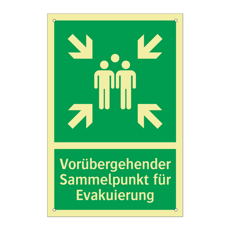 Vorübergehender Sammelpunkt für Evakuierung