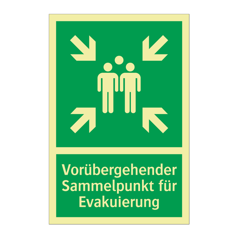 Vorübergehender Sammelpunkt für Evakuierung