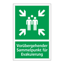 Vorübergehender Sammelpunkt für Evakuierung
