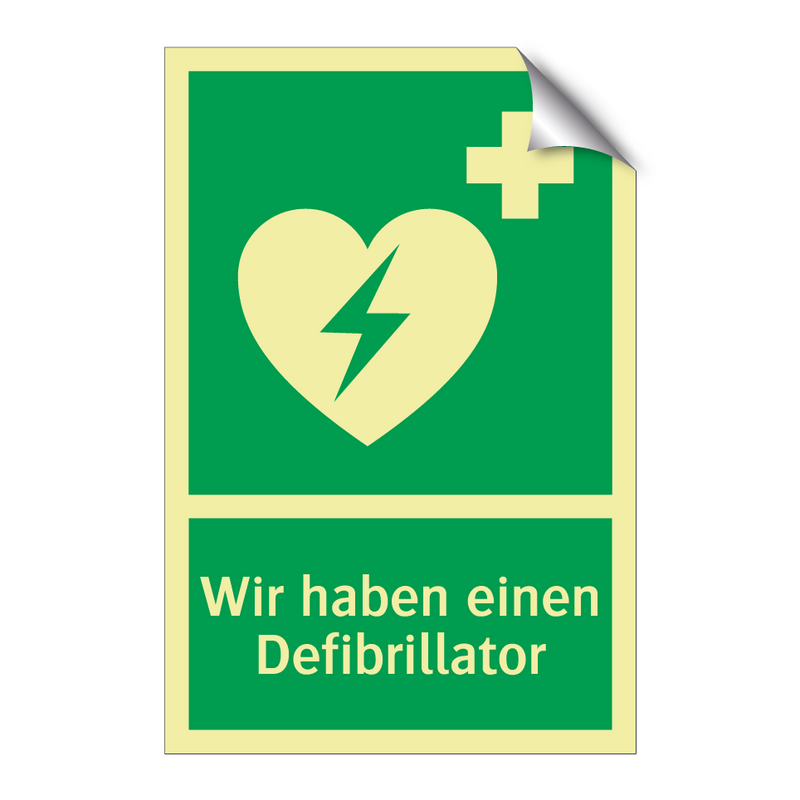 Wir haben einen Defibrillator