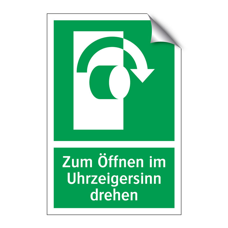 Zum Öffnen im Uhrzeigersinn drehen