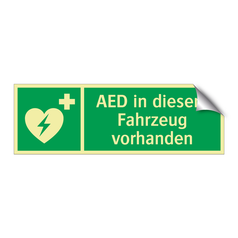 AED in diesem Fahrzeug vorhanden