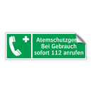 Atemschutzgerät Bei Gebrauch sofort 112 anrufen