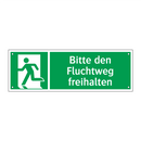 Bitte den Fluchtweg freihalten