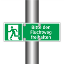 Bitte den Fluchtweg freihalten