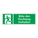 Bitte den Fluchtweg freihalten