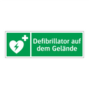 Defibrillator auf dem Gelände