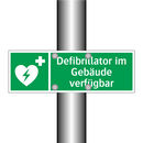 Defibrillator im Gebäude verfügbar