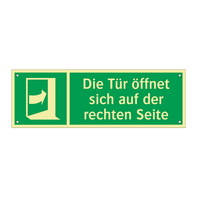 Die Tür öffnet sich auf der rechten Seite