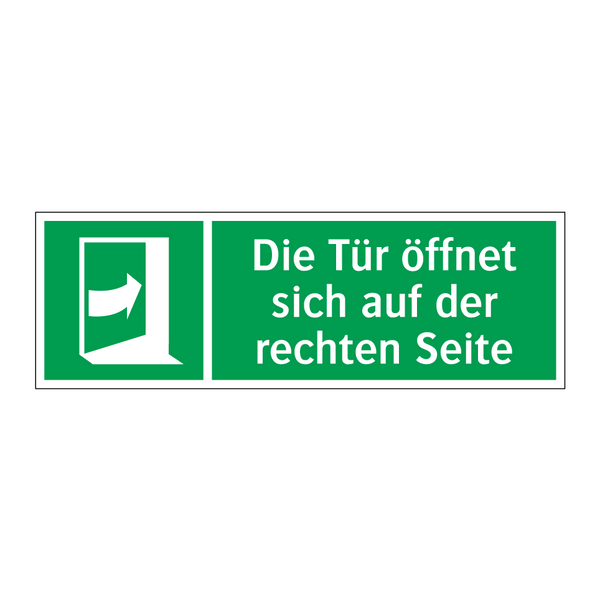 Die Tür öffnet sich auf der rechten Seite