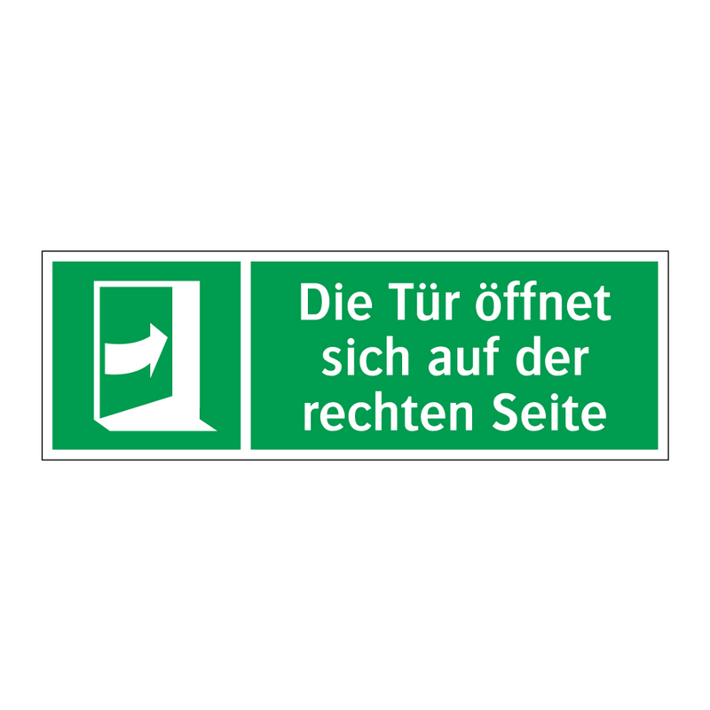 Die Tür öffnet sich auf der rechten Seite