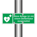 Diese Anlage ist mit einem Defibrillator ausgestattet