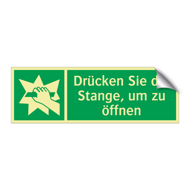 Drücken Sie die Stange, um zu öffnen