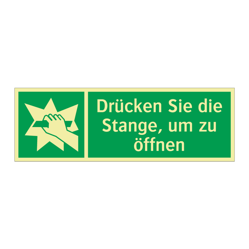 Drücken Sie die Stange, um zu öffnen