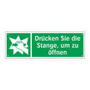 Drücken Sie die Stange, um zu öffnen