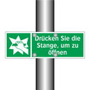 Drücken Sie die Stange, um zu öffnen