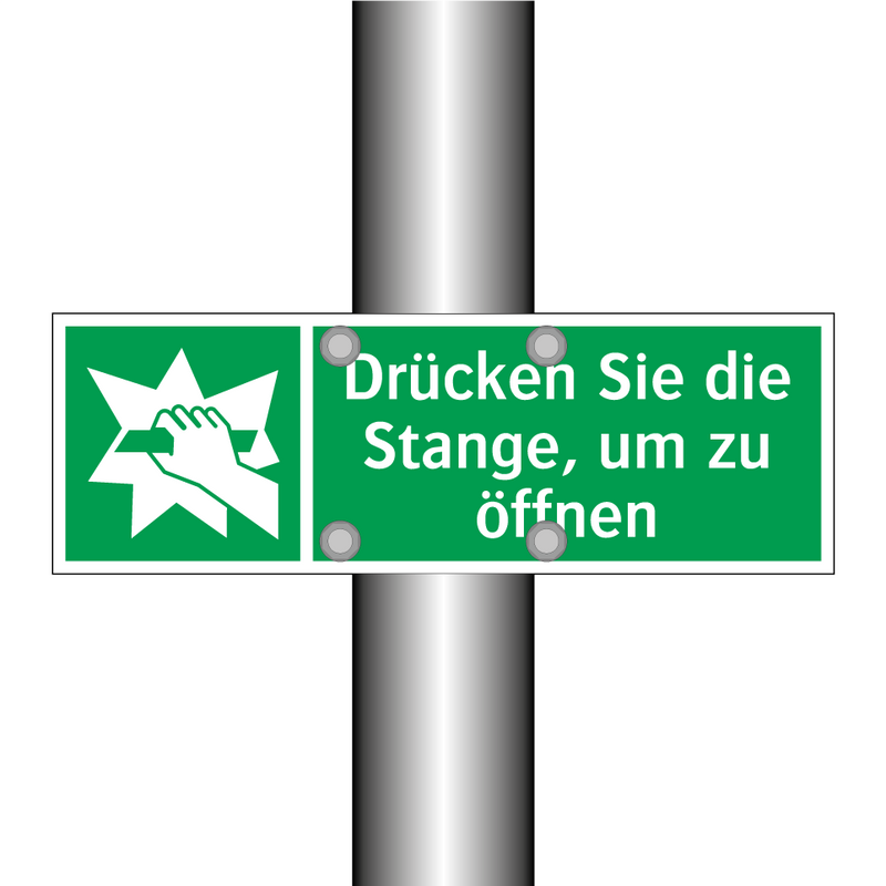 Drücken Sie die Stange, um zu öffnen