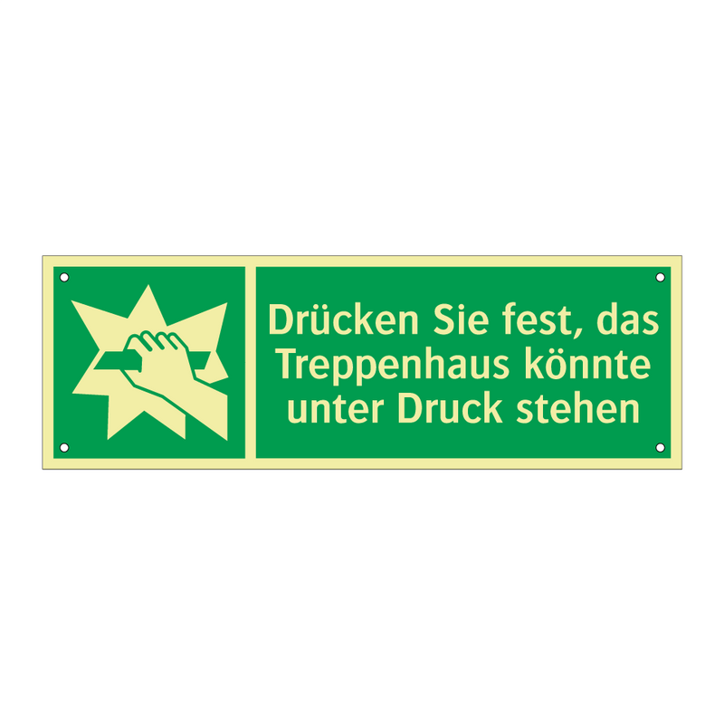 Drücken Sie fest, das Treppenhaus könnte unter Druck stehen