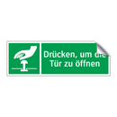 Drücken, um die Tür zu öffnen