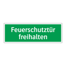 Feuerschutztür freihalten