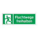 Fluchtwege freihalten