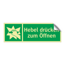 Hebel drücken zum Öffnen