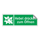 Hebel drücken zum Öffnen
