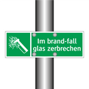 Im brand-fall glas zerbrechen