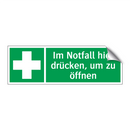 Im Notfall hier drücken, um zu öffnen