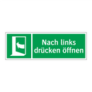 Nach links drücken öffnen