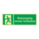 Notausgang immer freihalten