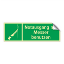 Notausgang mit Messer benutzen