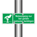 Notausgang nur bei gefahr nottaster betätigen