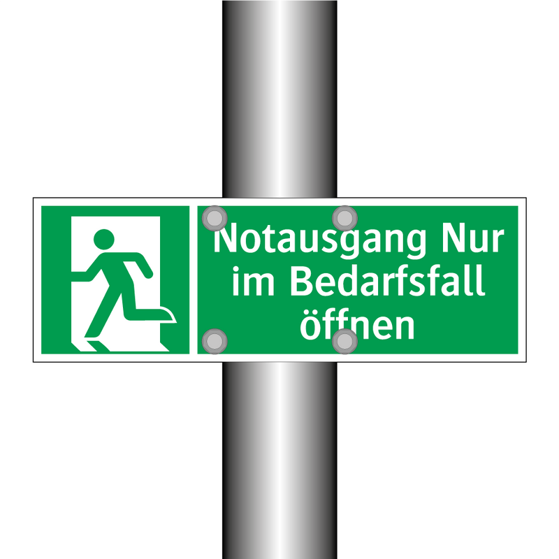 Notausgang Nur im Bedarfsfall öffnen